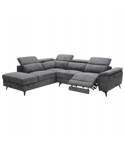 ΚΑΝΑΠΕΣ ΑΡΙΣΤΕΡΗ ΓΩΝΙΑ-ΑΝΑΚΛΙΣΗ & ΑΠΟΘ.ΧΩΡΟΣ-RESTRO HM3339.01L ΓΚΡΙ ΥΦΑΣΜΑ 284x224x76Υεκ