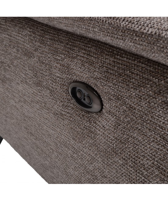 ΚΑΝΑΠΕΣ ΔΕΞΙΑ ΓΩΝΙΑ-ΑΝΑΚΛΙΣΗ & ΑΠΟΘ.ΧΩΡΟΣ-RESTRO HM3339.02R ΜΠΕΖ ΥΦΑΣΜΑ 284x224x76Υ