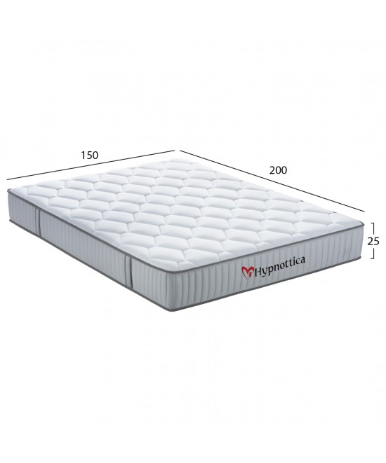 ΣΤΡΩΜΑ ΔΙΠΛΟ HYPNOTTICA HM748.05 POCKET SPRINGS--ΛΕΥΚΟ 150x200x25Υεκ.