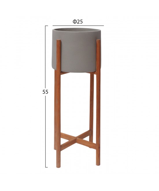 ΓΛΑΣΤΡΑ ΕΣΩΤ.ΧΩΡΟΥ RENTIL HM4684.03S FIBER CEMENT ΧΡΩΜΑ ΓΚΡΙ--ΒΑΣΗ TEAK Φ27x56Υ