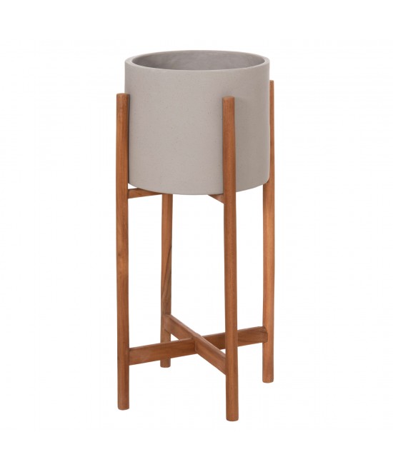 ΓΛΑΣΤΡΑ ΕΣΩΤ.ΧΩΡΟΥ RENTIL HM4684.03S FIBER CEMENT ΧΡΩΜΑ ΓΚΡΙ--ΒΑΣΗ TEAK Φ27x56Υ