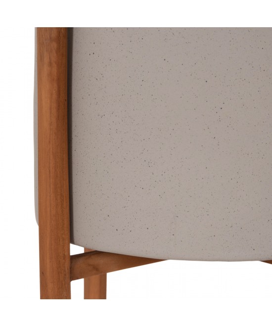 ΓΛΑΣΤΡΑ ΕΣΩΤ.ΧΩΡΟΥ RENTIL HM4684.03S FIBER CEMENT ΧΡΩΜΑ ΓΚΡΙ--ΒΑΣΗ TEAK Φ27x56Υ