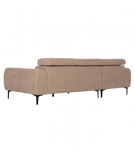 ΚΑΝΑΠΕΣ ΑΡΙΣΤΕΡΗ ΓΩΝΙΑ DIVYA HM3267.11L ΜΠΕΖ ΥΦΑΣΜΑ 260x100-174x104Υεκ.