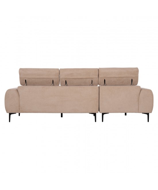 ΚΑΝΑΠΕΣ ΑΡΙΣΤΕΡΗ ΓΩΝΙΑ DIVYA HM3267.11L ΜΠΕΖ ΥΦΑΣΜΑ 260x100-174x104Υεκ.