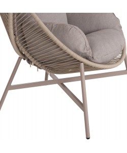 ΠΟΛΥΘΡΟΝΑ-ΦΩΛΙΑ RULER HM6506.02 ΜΟΚΑ ΜΕΤΑΛΛΟ-P.E.RATTAN--ΓΚΡΙ ΜΑΞΙΛΑΡΙΑ 90x85x154Υεκ
