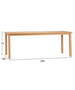 ΤΡΑΠΕΖΙ ΟΡΘΟΓΩΝΙΟ FINTO HM6616 ΞΥΛΟ TEAK--ΦΥΣΙΚΟ 200x100x75Υεκ. ΤΡΑΠΕΖΙ ΟΡΘΟΓΩΝΙΟ FINTO HM6616 ΞΥΛΟ TEAK--ΦΥΣΙΚΟ 200x100x75Υεκ.