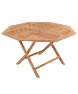 ΤΡΑΠΕΖΙ ΠΟΛΥΓΩΝΟ ΠΤΥΣΣΟΜΕΝΟ KARLIN HM6618 ΞΥΛΟ TEAK ΣΕ ΦΥΣΙΚΟ ΧΡΩΜΑ 120x120x75Yεκ.