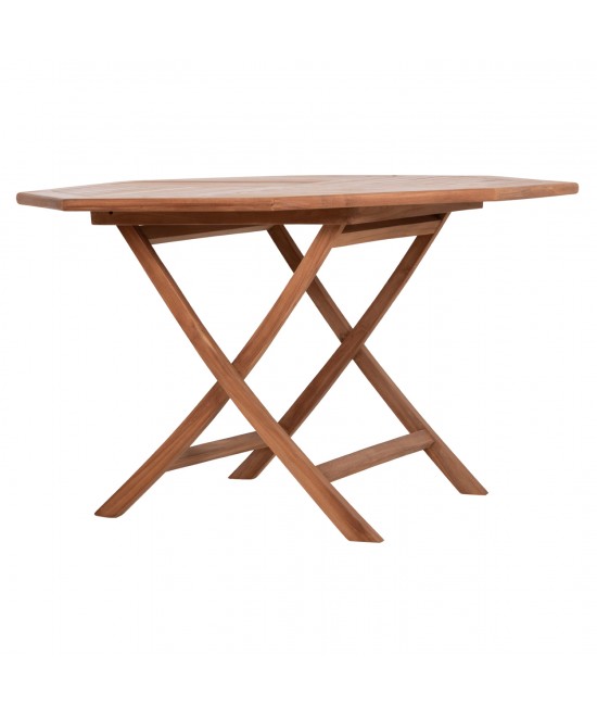 ΤΡΑΠΕΖΙ ΠΟΛΥΓΩΝΟ ΠΤΥΣΣΟΜΕΝΟ KARLIN HM6618 ΞΥΛΟ TEAK ΣΕ ΦΥΣΙΚΟ ΧΡΩΜΑ 120x120x75Yεκ.