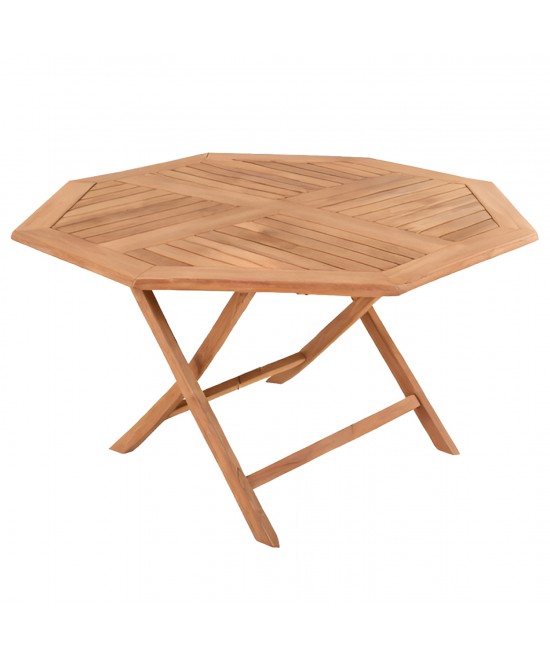 ΤΡΑΠΕΖΙ ΠΟΛΥΓΩΝΟ ΠΤΥΣΣΟΜΕΝΟ KARLIN HM6618 ΞΥΛΟ TEAK ΣΕ ΦΥΣΙΚΟ ΧΡΩΜΑ 120x120x75Yεκ.