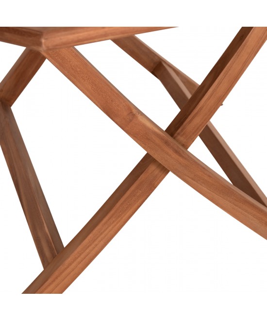 ΤΡΑΠΕΖΙ ΠΟΛΥΓΩΝΟ ΠΤΥΣΣΟΜΕΝΟ KARLIN HM6618 ΞΥΛΟ TEAK ΣΕ ΦΥΣΙΚΟ ΧΡΩΜΑ 120x120x75Yεκ.