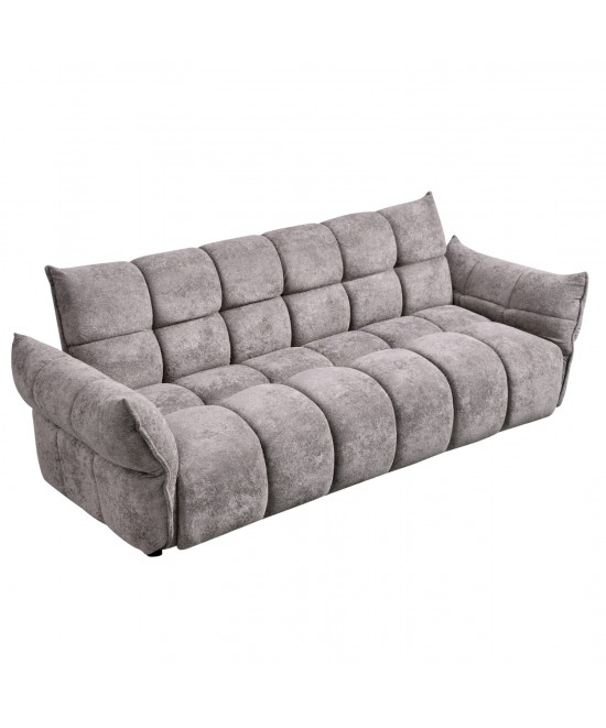 ΚΑΝΑΠΕΣ ΚΡΕΒΑΤΙ MELU HM3314.01 ΓΚΡΙ ΥΦΑΣΜΑ--ΚΑΘΙΣΜΑ POCKET SPRINGS 240-250x90x85Υεκ.