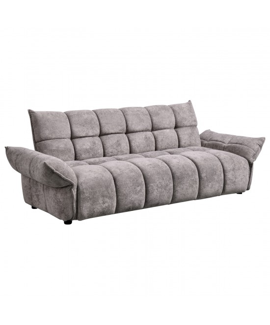 ΚΑΝΑΠΕΣ ΚΡΕΒΑΤΙ MELU HM3314.01 ΓΚΡΙ ΥΦΑΣΜΑ--ΚΑΘΙΣΜΑ POCKET SPRINGS 240-250x90x85Υεκ.