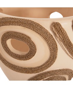 ΕΠΙΤΡΑΠΕΖΙΟ ΔΙΑΚΟΣΜΗΤΙΚΟ ΒΑΖΟ DEAN HM4678.02 ΤΕΡΑΚΟΤΑ ΣΕ ΚΡΕΜ--Φ25x28Υεκ.