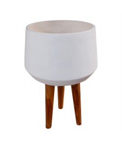 ΓΛΑΣΤΡΑ ΕΣΩΤ.ΧΩΡΟΥ QUAN HM4680.02L FIBER CEMENT ΛΕΥΚΟ--ΒΑΣΗ TEAK Φ38x62Υεκ
