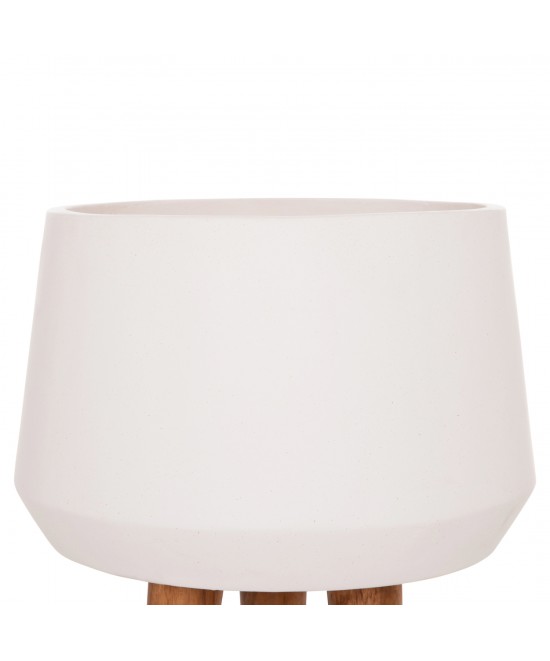 ΓΛΑΣΤΡΑ ΕΣΩΤ.ΧΩΡΟΥ QUAN HM4680.02L FIBER CEMENT ΛΕΥΚΟ--ΒΑΣΗ TEAK Φ38x62Υεκ