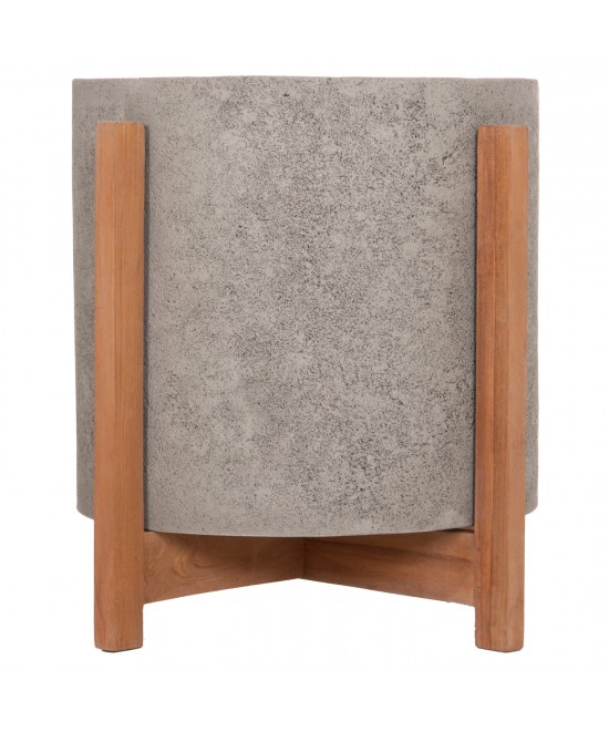 ΓΛΑΣΤΡΑ ΕΣΩΤ.ΧΩΡΟΥ HOFF HM4682.03M FIBER CEMENT ΓΚΡΙ-TEAK ΒΑΣΗ Φ40x39Υεκ