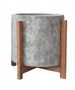 ΓΛΑΣΤΡΑ ΕΣΩΤ.ΧΩΡΟΥ HOFF HM4682.03M FIBER CEMENT ΓΚΡΙ-TEAK ΒΑΣΗ Φ40x39Υεκ