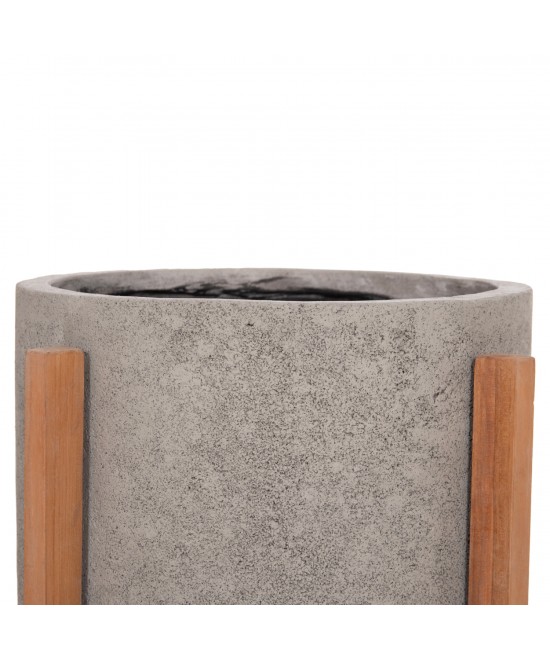 ΓΛΑΣΤΡΑ ΕΣΩΤ.ΧΩΡΟΥ HOFF HM4682.03M FIBER CEMENT ΓΚΡΙ-TEAK ΒΑΣΗ Φ40x39Υεκ