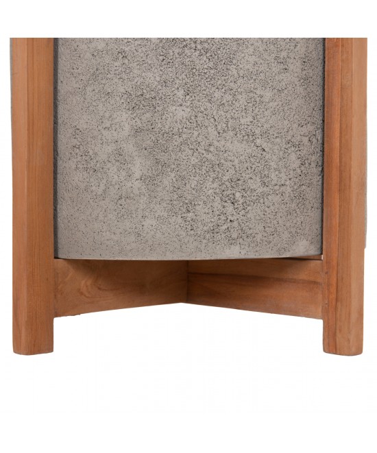 ΓΛΑΣΤΡΑ ΕΣΩΤ.ΧΩΡΟΥ HOFF HM4682.03M FIBER CEMENT ΓΚΡΙ-TEAK ΒΑΣΗ Φ40x39Υεκ