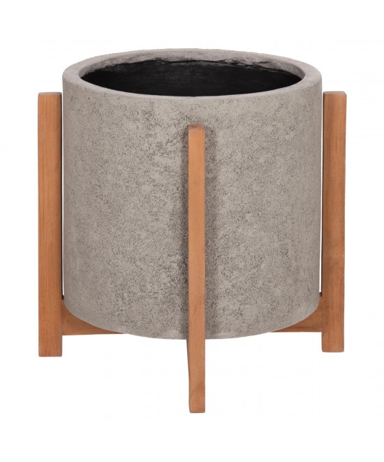 ΓΛΑΣΤΡΑ ΕΣΩΤ.ΧΩΡΟΥ HOFF HM4682.03M FIBER CEMENT ΓΚΡΙ-TEAK ΒΑΣΗ Φ40x39Υεκ