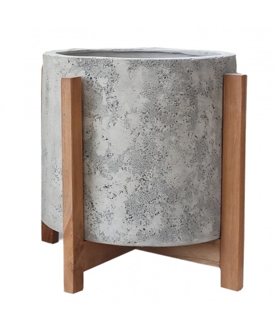 ΓΛΑΣΤΡΑ ΕΣΩΤ.ΧΩΡΟΥ HOFF HM4682.03M FIBER CEMENT ΓΚΡΙ-TEAK ΒΑΣΗ Φ40x39Υεκ