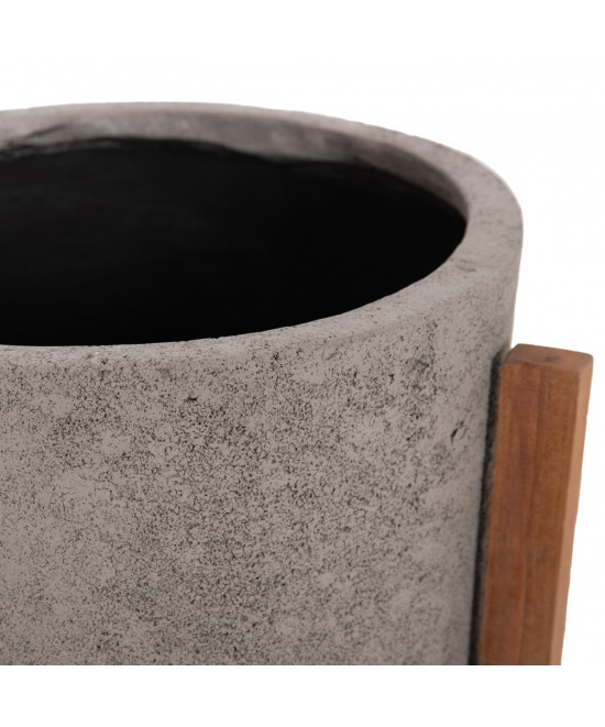 ΓΛΑΣΤΡΑ ΕΣΩΤ.ΧΩΡΟΥ HOFF HM4682.03M FIBER CEMENT ΓΚΡΙ-TEAK ΒΑΣΗ Φ40x39Υεκ