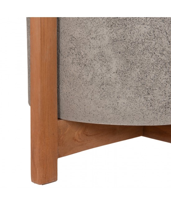 ΓΛΑΣΤΡΑ ΕΣΩΤ.ΧΩΡΟΥ HOFF HM4682.03M FIBER CEMENT ΓΚΡΙ-TEAK ΒΑΣΗ Φ40x39Υεκ