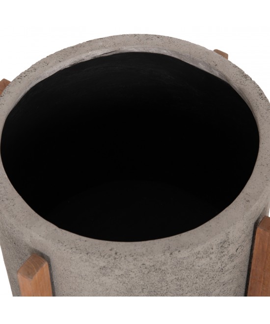 ΓΛΑΣΤΡΑ ΕΣΩΤ.ΧΩΡΟΥ HOFF HM4682.03M FIBER CEMENT ΓΚΡΙ-TEAK ΒΑΣΗ Φ40x39Υεκ