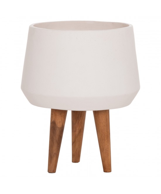 ΓΛΑΣΤΡΑ ΕΣΩΤ.ΧΩΡΟΥ QUAN HM4680.02M FIBER CEMENT ΛΕΥΚΟ--ΒΑΣΗ TEAK Φ35x50Υεκ