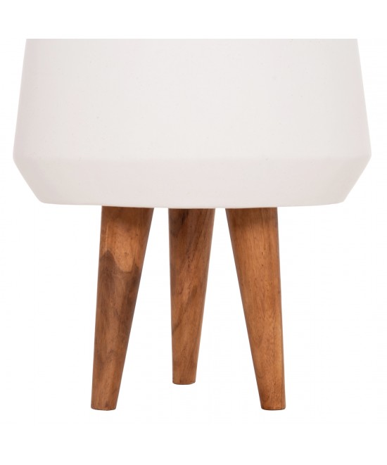 ΓΛΑΣΤΡΑ ΕΣΩΤ.ΧΩΡΟΥ QUAN HM4680.02M FIBER CEMENT ΛΕΥΚΟ--ΒΑΣΗ TEAK Φ35x50Υεκ