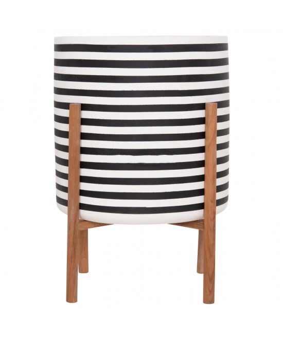 ΓΛΑΣΤΡΑ-ΚΑΣΠΟ ΕΣΩΤ.ΧΩΡΟΥ RENTIL HM4683L FIBER CEMENT ΛΕΥΚΟ/ΜΑΥΡΟ--ΒΑΣΗ TEAK Φ35x45Υεκ