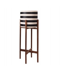 ΓΛΑΣΤΡΑ-ΚΑΣΠΟ ΕΣΩΤ.ΧΩΡΟΥ RENTIL HM4683L FIBER CEMENT ΛΕΥΚΟ/ΜΑΥΡΟ--ΒΑΣΗ TEAK Φ35x45Υεκ