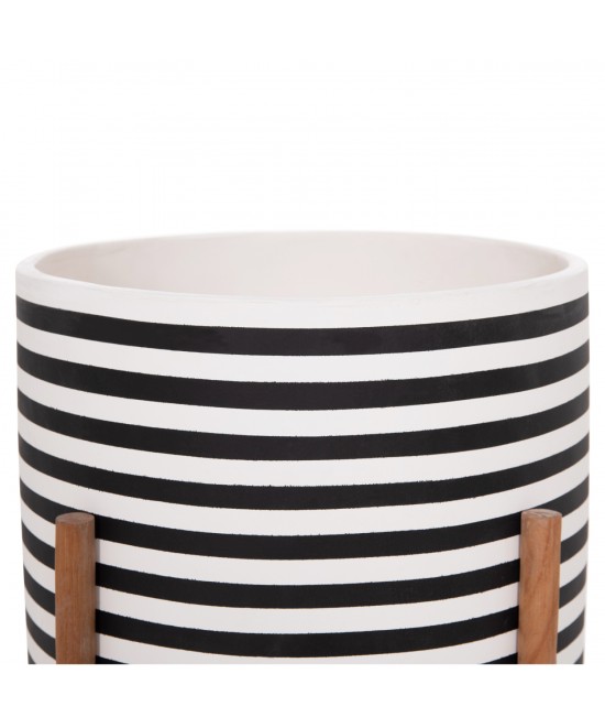 ΓΛΑΣΤΡΑ-ΚΑΣΠΟ ΕΣΩΤ.ΧΩΡΟΥ RENTIL HM4683L FIBER CEMENT ΛΕΥΚΟ/ΜΑΥΡΟ--ΒΑΣΗ TEAK Φ35x45Υεκ