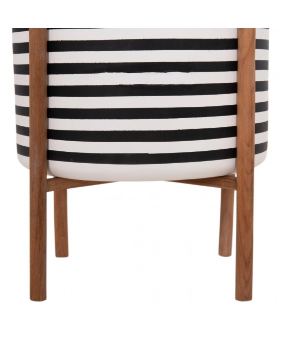 ΓΛΑΣΤΡΑ-ΚΑΣΠΟ ΕΣΩΤ.ΧΩΡΟΥ RENTIL HM4683L FIBER CEMENT ΛΕΥΚΟ/ΜΑΥΡΟ--ΒΑΣΗ TEAK Φ35x45Υεκ