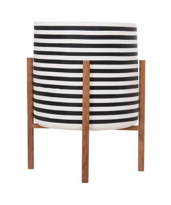 ΓΛΑΣΤΡΑ-ΚΑΣΠΟ ΕΣΩΤ.ΧΩΡΟΥ RENTIL HM4683L FIBER CEMENT ΛΕΥΚΟ/ΜΑΥΡΟ--ΒΑΣΗ TEAK Φ35x45Υεκ