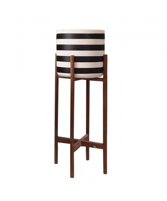 ΓΛΑΣΤΡΑ-ΚΑΣΠΟ ΕΣΩΤ.ΧΩΡΟΥ RENTIL HM4683L FIBER CEMENT ΛΕΥΚΟ/ΜΑΥΡΟ--ΒΑΣΗ TEAK Φ35x45Υεκ