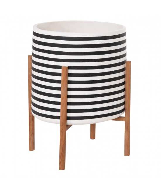 ΓΛΑΣΤΡΑ-ΚΑΣΠΟ ΕΣΩΤ.ΧΩΡΟΥ RENTIL HM4683L FIBER CEMENT ΛΕΥΚΟ/ΜΑΥΡΟ--ΒΑΣΗ TEAK Φ35x45Υεκ