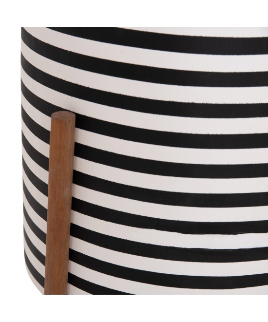 ΓΛΑΣΤΡΑ-ΚΑΣΠΟ ΕΣΩΤ.ΧΩΡΟΥ RENTIL HM4683L FIBER CEMENT ΛΕΥΚΟ/ΜΑΥΡΟ--ΒΑΣΗ TEAK Φ35x45Υεκ