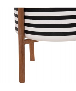 ΓΛΑΣΤΡΑ-ΚΑΣΠΟ ΕΣΩΤ.ΧΩΡΟΥ RENTIL HM4683L FIBER CEMENT ΛΕΥΚΟ/ΜΑΥΡΟ--ΒΑΣΗ TEAK Φ35x45Υεκ