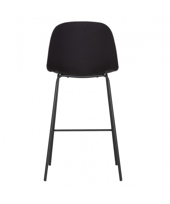 ΣΚΑΜΠΟ ΜΠΑΡ VINCENT HM9298.24 ΜΕΣΑΙΟΥ ΥΨΟΥΣ-ΜΑΥΡΟ ΥΦΑΣΜΑ-ΜΕΤΑΛΛΙΚΑ ΠΟΔΙΑ 43x50x92,5Υεκ