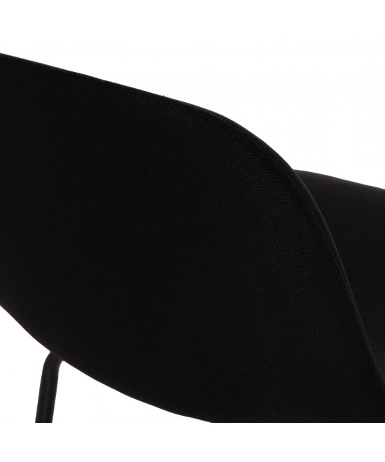 ΣΚΑΜΠΟ ΜΠΑΡ VINCENT HM9298.24 ΜΕΣΑΙΟΥ ΥΨΟΥΣ-ΜΑΥΡΟ ΥΦΑΣΜΑ-ΜΕΤΑΛΛΙΚΑ ΠΟΔΙΑ 43x50x92,5Υεκ