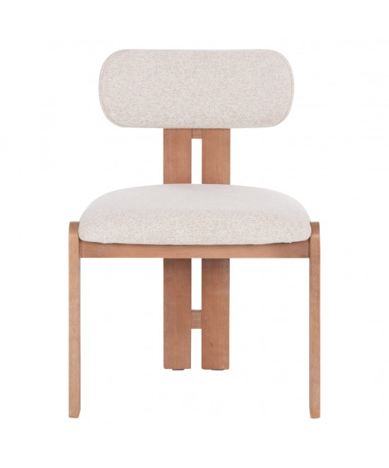 ΚΑΡΕΚΛΑ ΤΡΑΠΕΖΑΡΙΑΣ KARVO HM18252.01 ΜΠΕΖ ΥΦΑΣΜΑ--ΞΥΛΟ ΟΞΙΑΣ 57x50x79Υεκ