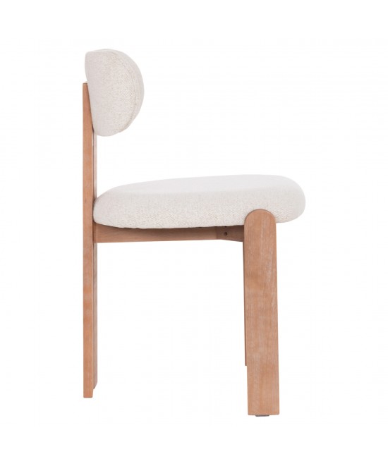 ΚΑΡΕΚΛΑ ΤΡΑΠΕΖΑΡΙΑΣ KARVO HM18252.01 ΜΠΕΖ ΥΦΑΣΜΑ--ΞΥΛΟ ΟΞΙΑΣ 57x50x79Υεκ