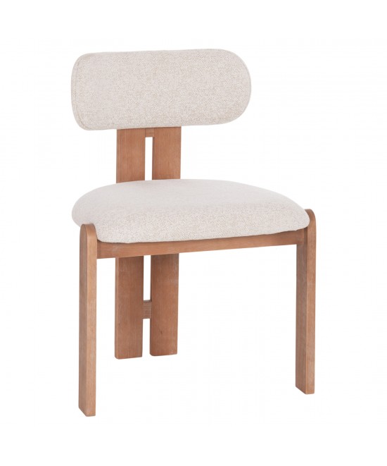 ΚΑΡΕΚΛΑ ΤΡΑΠΕΖΑΡΙΑΣ KARVO HM18252.01 ΜΠΕΖ ΥΦΑΣΜΑ--ΞΥΛΟ ΟΞΙΑΣ 57x50x79Υεκ