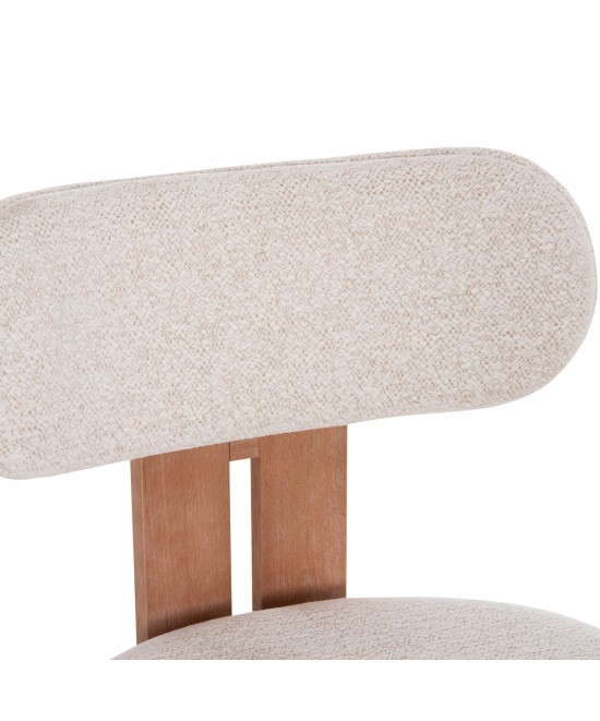 ΚΑΡΕΚΛΑ ΤΡΑΠΕΖΑΡΙΑΣ KARVO HM18252.01 ΜΠΕΖ ΥΦΑΣΜΑ--ΞΥΛΟ ΟΞΙΑΣ 57x50x79Υεκ