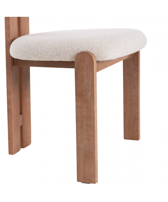 ΚΑΡΕΚΛΑ ΤΡΑΠΕΖΑΡΙΑΣ KARVO HM18252.01 ΜΠΕΖ ΥΦΑΣΜΑ--ΞΥΛΟ ΟΞΙΑΣ 57x50x79Υεκ