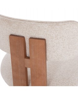 ΚΑΡΕΚΛΑ ΤΡΑΠΕΖΑΡΙΑΣ KARVO HM18252.01 ΜΠΕΖ ΥΦΑΣΜΑ--ΞΥΛΟ ΟΞΙΑΣ 57x50x79Υεκ