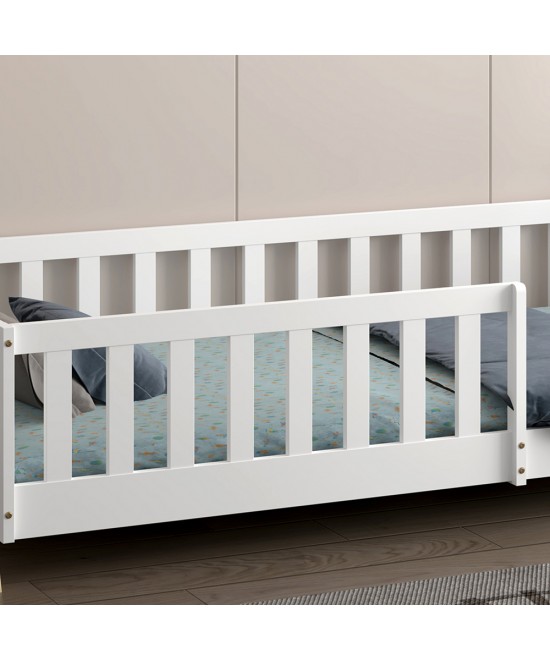 ΚΡΕΒΑΤΙ ΠΑΙΔΙΚΟ ΜΕ ΚΑΓΚΕΛΑ MUNK HM739.03 τ.MONTESSORI ΠΕΥΚΟ ΦΥΣΙΚΟ-ΛΕΥΚΟ--190x90εκ