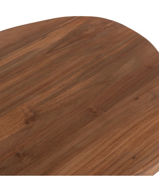 ΒΟΗΘΗΤΙΚΟ ΤΡΑΠΕΖΙ AIDA HM4692.01 FIBER CEMENT ΜΑΥΡΟ--ΞΥΛΟ TEAK TOP 47x60x59Υεκ