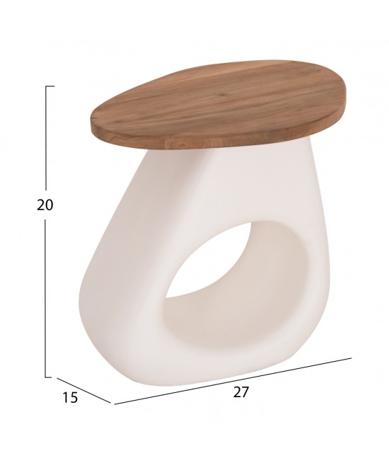 ΒΟΗΘΗΤΙΚΟ ΤΡΑΠΕΖΙ AIDA HM4692.02 FIBER CEMENT ΛΕΥΚΟ--ΞΥΛΟ TEAK TOP 47x60x59Υεκ ΒΟΗΘΗΤΙΚΟ ΤΡΑΠΕΖΙ AIDA HM4692.02 FIBER CEMENT ΛΕΥΚΟ--ΞΥΛΟ TEAK TOP 47x60x59Υεκ